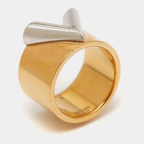 路易威登louis vuitton银戒指|essential v two tone metal ring m