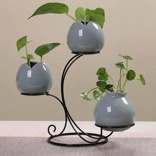 陶瓷装饰品创意电视柜家居花瓶摆件客厅插花水养花瓶北欧简约现代款08