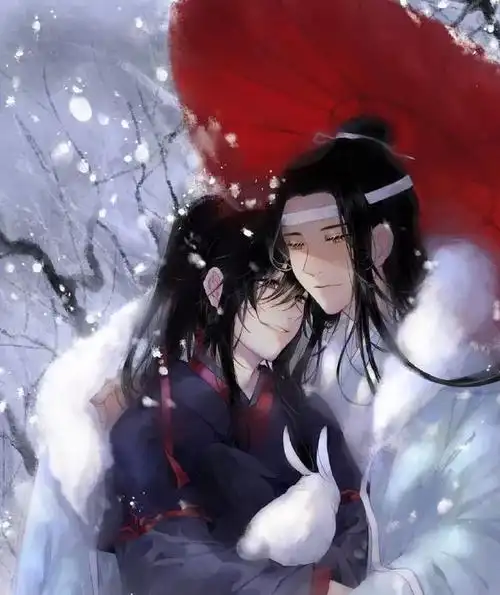 魔道祖师:最温馨的双人壁纸,魏无羡你躺在蓝忘机怀里不要太甜!
