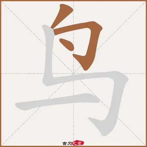 "鸟"字在《康熙字典》位置:《康熙字典》第1480页 第052字,笔画顺序