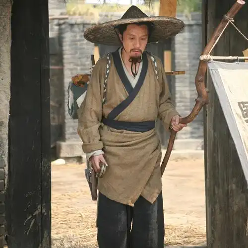 古装影视棉麻老者农民古代郎中医生男汉服群民族服装