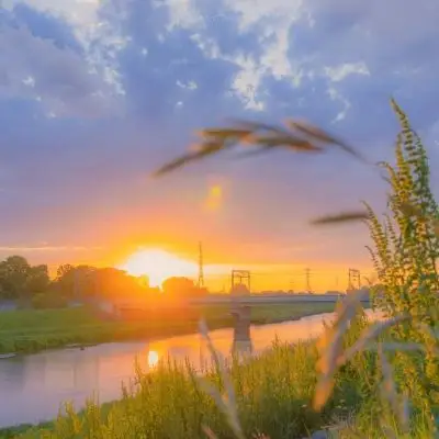 ins日落背景图夕阳很美你也是
