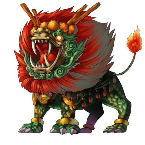 手绘年兽素材图片