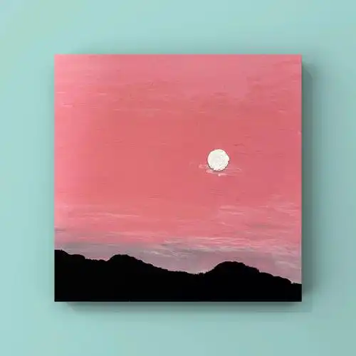 油画棒粉色天空内附色号教程太简单啦