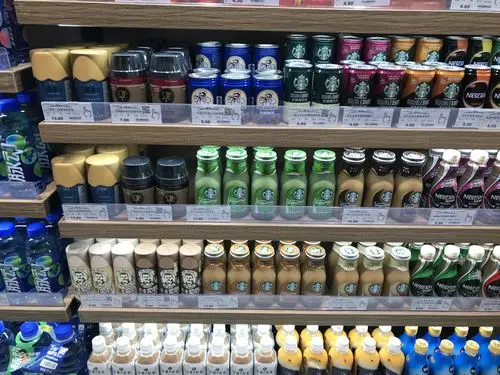 咖啡纵向集中陈列