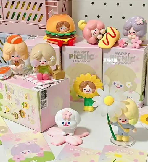 现货包邮rico一起野餐系列盲盒可爱手办潮玩潮玩盲盒