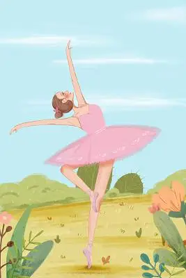 优雅芭蕾舞女植物场景唯美舞蹈插画舞蹈插画绘画