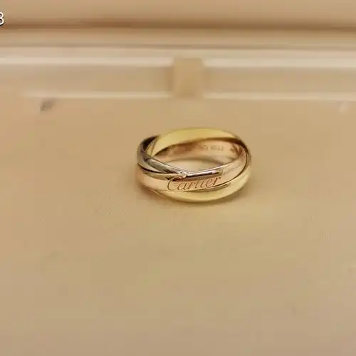 卡地亚三色金三环49号戒指