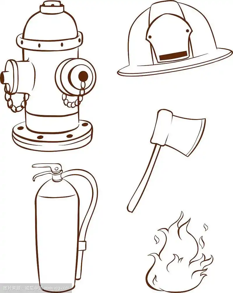 消防员用过的东西的简单草图
