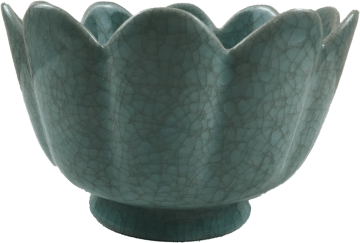 【精品推荐】宋汝窑天青釉葵口洗_there