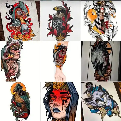 newschool纹身手稿