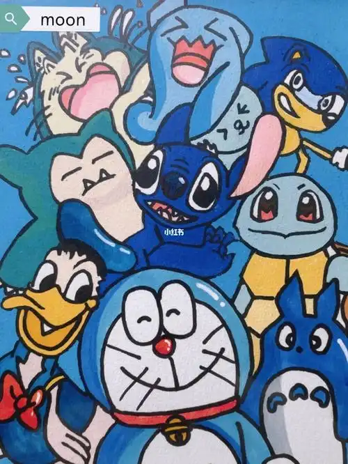 这次学校要求完成"邻近色"的美术作业,最近正好临摹了@文叁的作品,就