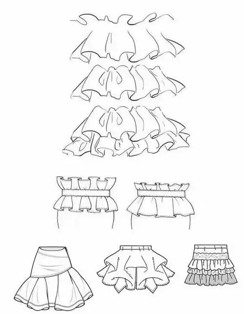 褶皱花边怎么画?裙摆的褶皱绘画教程!
