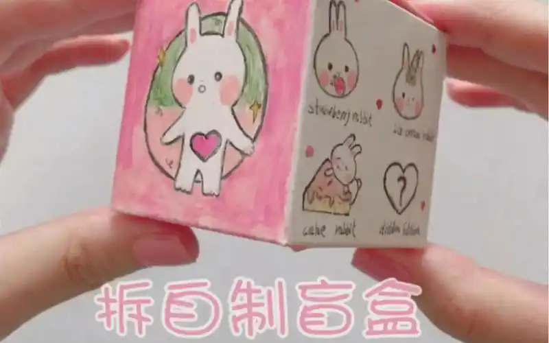 这是第一次做的自制盲盒～小琦的小兔子系列～视频很久前的了 在这里