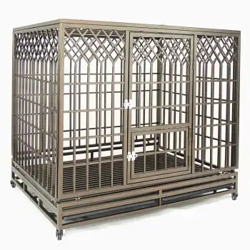 狗笼l大型犬m中小型犬加粗金毛阿拉斯加萨摩耶宠物狗防咬折叠笼子