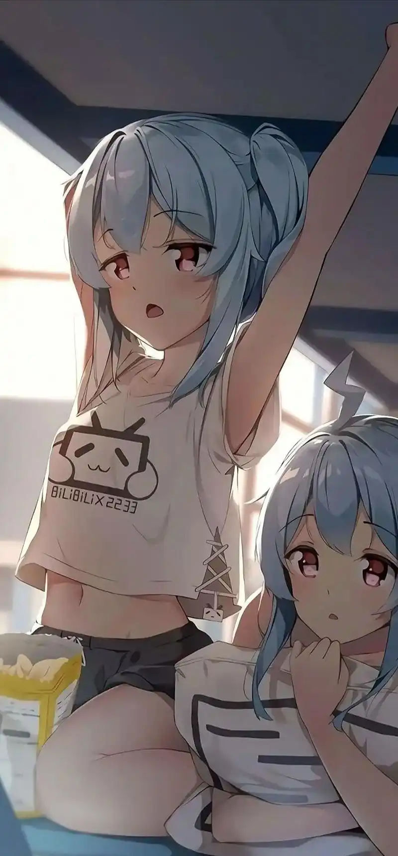 动漫姐妹壁纸,图片不够,闺蜜头像凑了几张00#动漫壁纸 #图 - 抖音