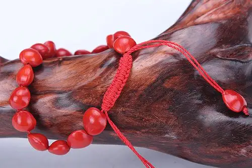 批发天然海红豆相思豆手链 红心菩提子 血菩提手串 招桃花