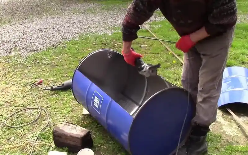 如何制作最简单,最好的油桶烧烤架(不焊接)_哔哩哔哩_bilibili