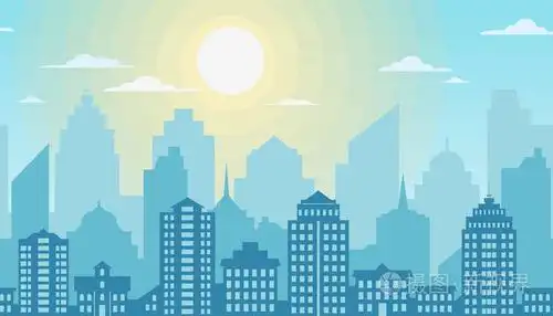 城市天际线.城市景观.城市的剪影插画-正版商用图片0tdroy-摄图新视界