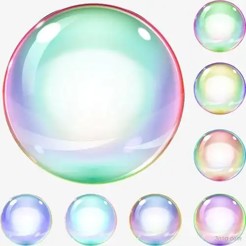 绿色清新气泡效果png素材透明免抠图片-装饰效果-三元素3png.com