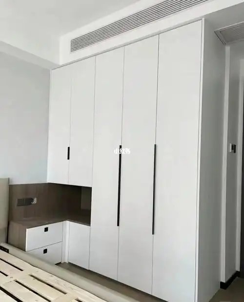 一门到顶衣柜连体床头柜