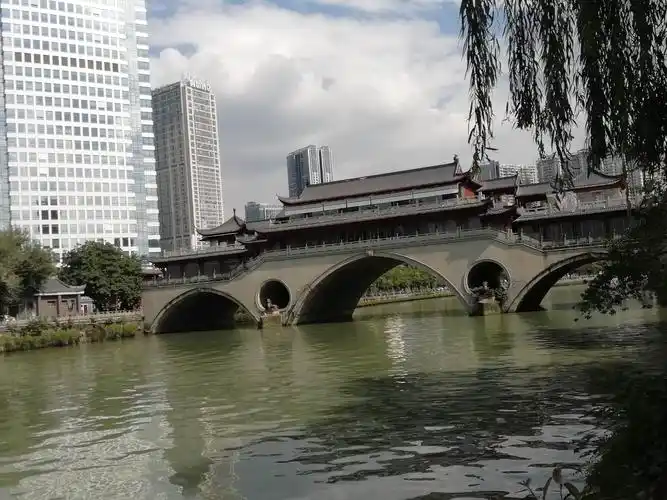 成都九眼桥 府南河安顺廊桥