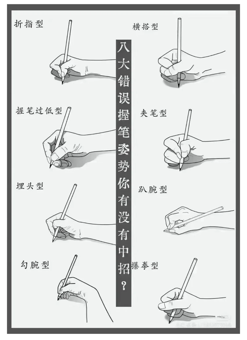 1,从握笔姿势开始就让孩子养成正确的习惯,学习正确比纠正错误容易得