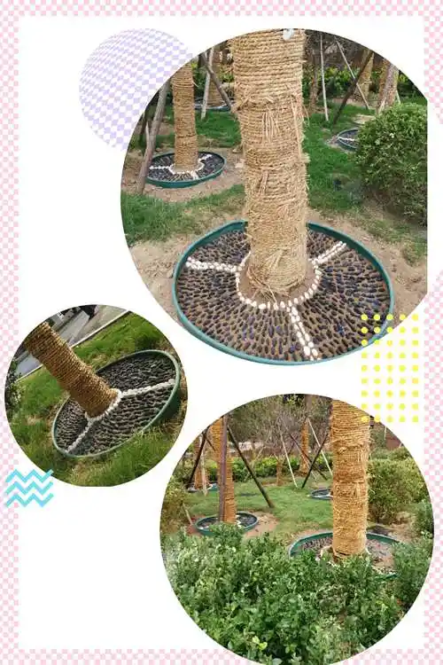 绿化树木做树围造型.