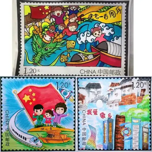 学生的原创漫画邮票.受访单位供图