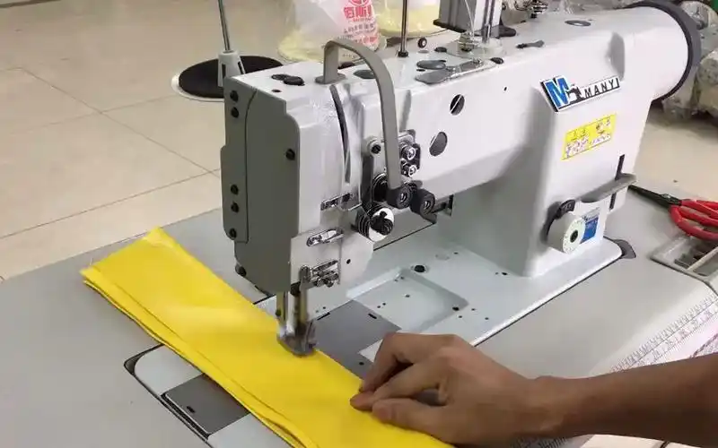 4420双针厚料缝纫机 汽车脚垫du双针机 皮革三同步厚料缝纫机