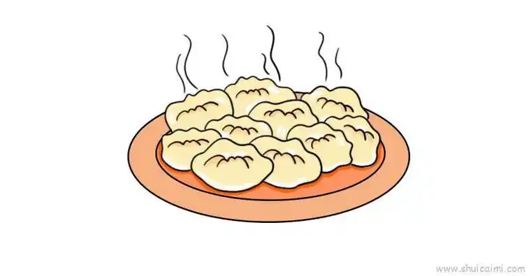 春节美食儿童画怎么画春节美食简笔画步骤