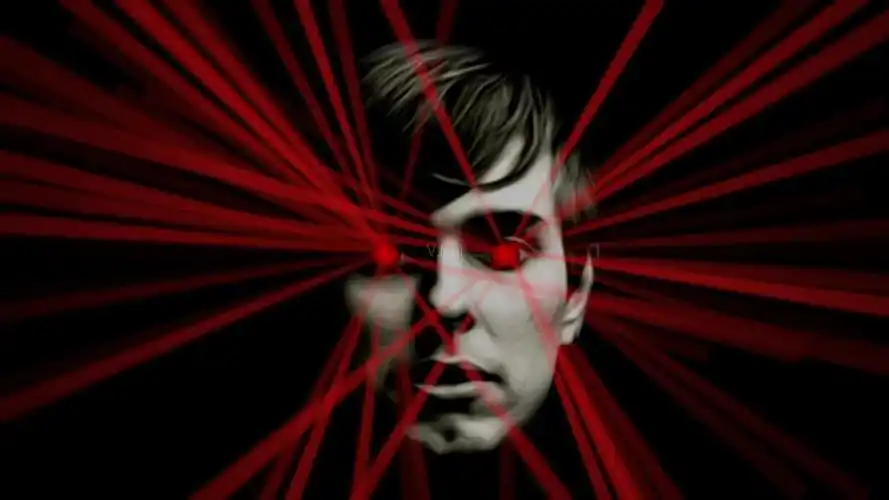 创意眼睛发出的激光光线