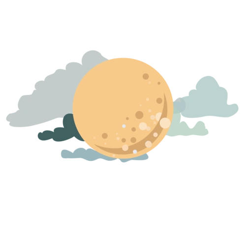 中秋节卡通可爱风格的月亮