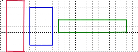 在方格纸上画出3个形状不同的面积都是24cm2的长方形记住哦是长方形