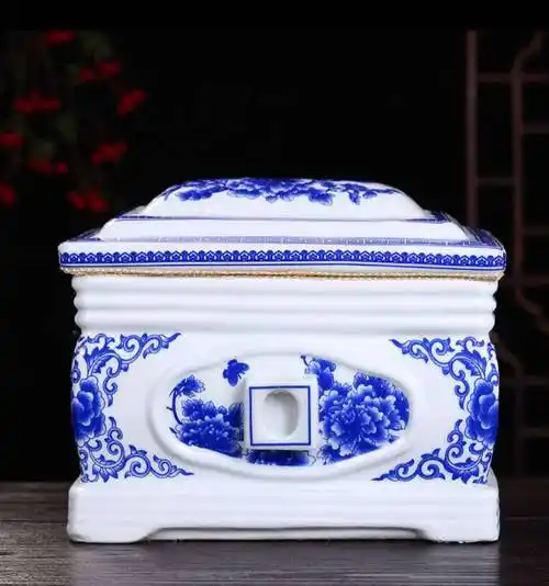 棺材骨灰盒陶瓷罐子长方形骨灰坛男女通用寿盒迁坟白事用品