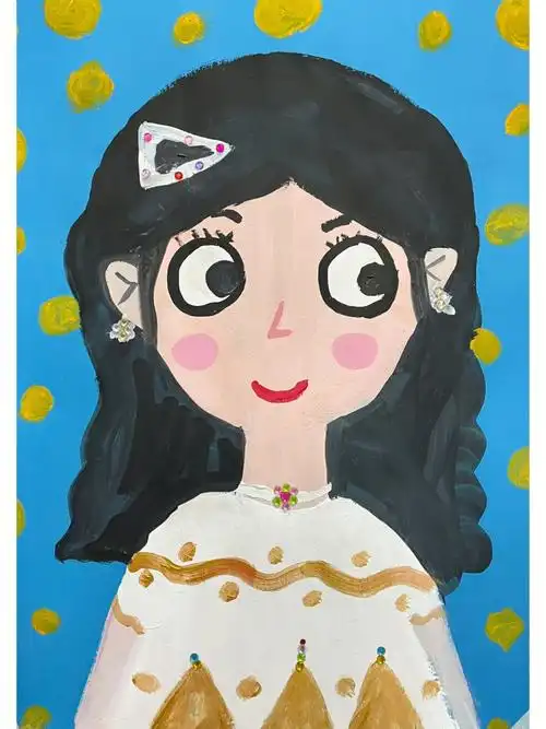 创意美术儿童画  #少儿创意美术  #美术  #母亲节 #妈妈的画像