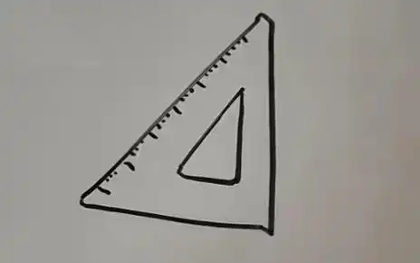 简笔画教程——画一个三角尺
