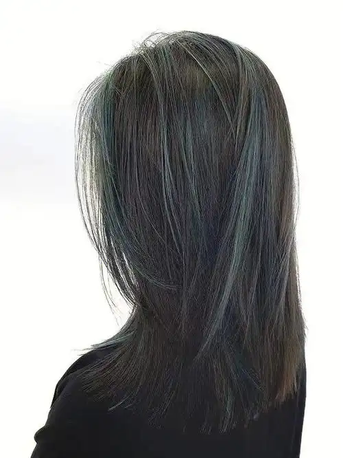 小众欧美混血风格挑染黑茶色77青灰色78