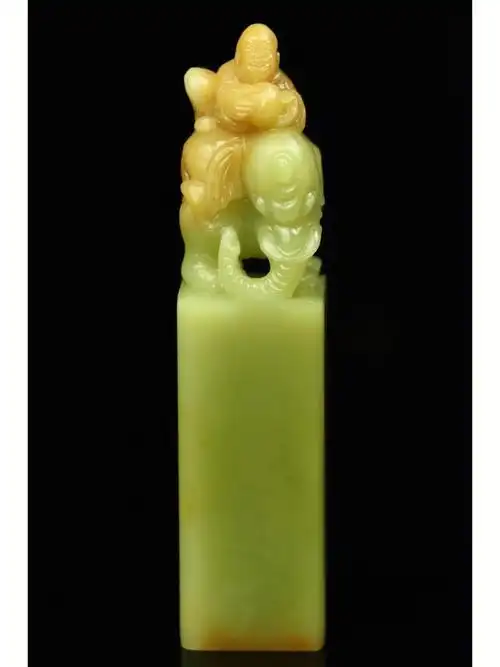 寿山稀有艾叶绿石色色色