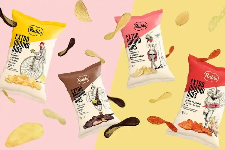 休闲食品系列插画——薯片包装设计