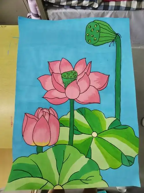 灼灼荷花瑞,亭亭出水中|纯艺术|绘画|z927919882 - 临摹作品 - 站酷