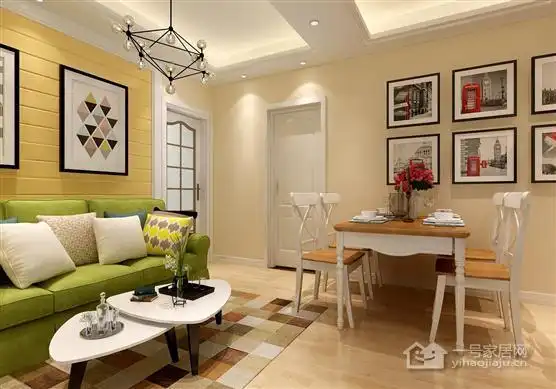 田园风格90平米三房二厅一卫装修案例