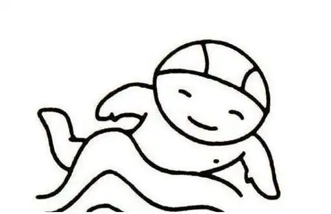 画画夏天游泳简笔画