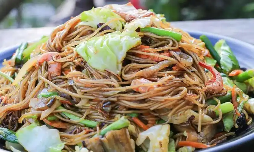 温岭石塘特色小吃—爆炒绿豆面_高清图集_新浪网