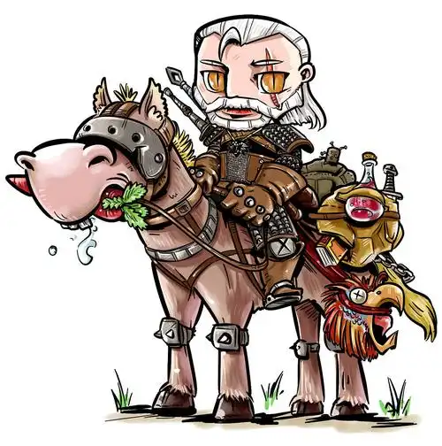 巫师3q版卡通狼叔