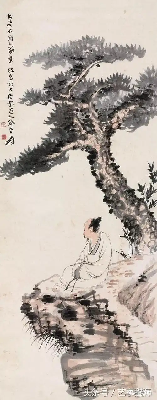 张大千人物画100幅形态各异各种范精美漂亮叹服