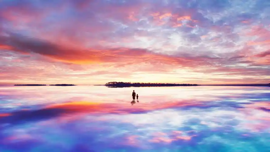 旅游玻利维亚的天空之镜