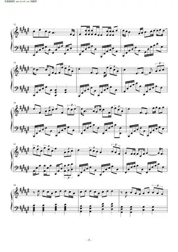 阴天快乐 陈奕迅 钢琴谱 简谱