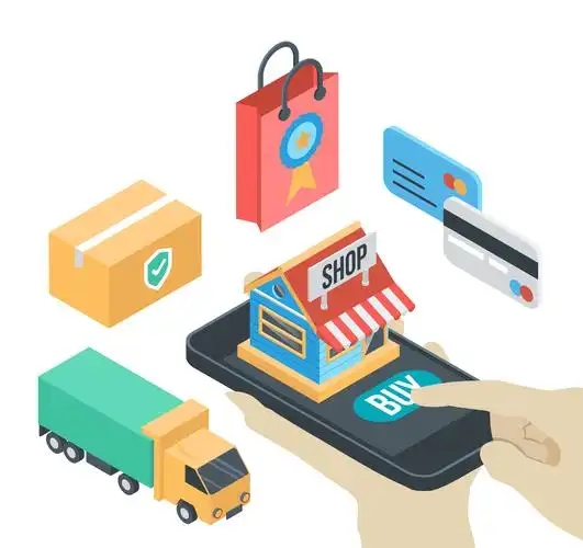 5款创意立体电子商务元素矢量素材