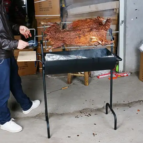 烤全羊炉大号加厚烧烤炉户外无烟木炭烧烤5人以上烤乳猪羊腿烤架_现价